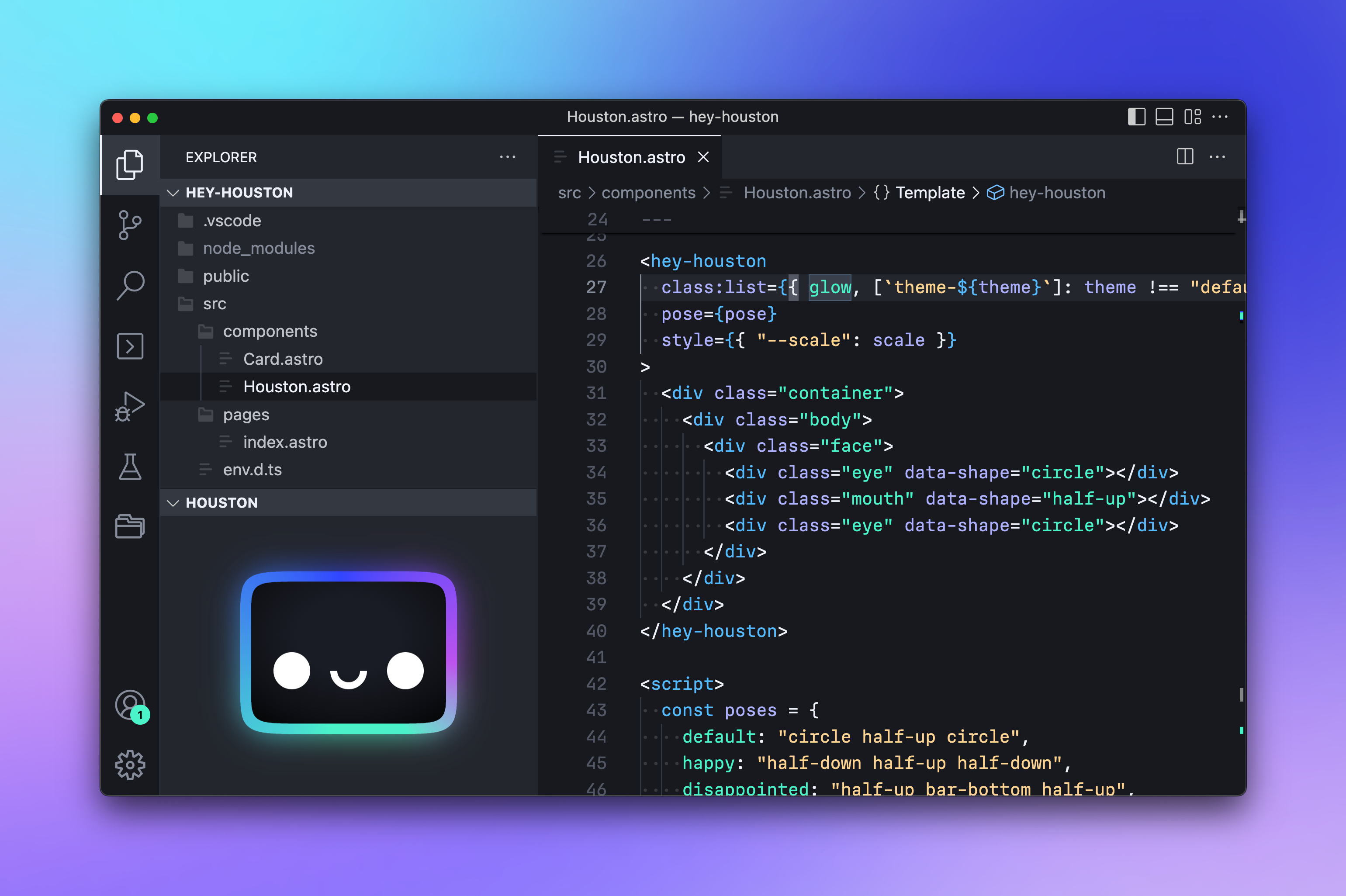 Houston VS Code theme