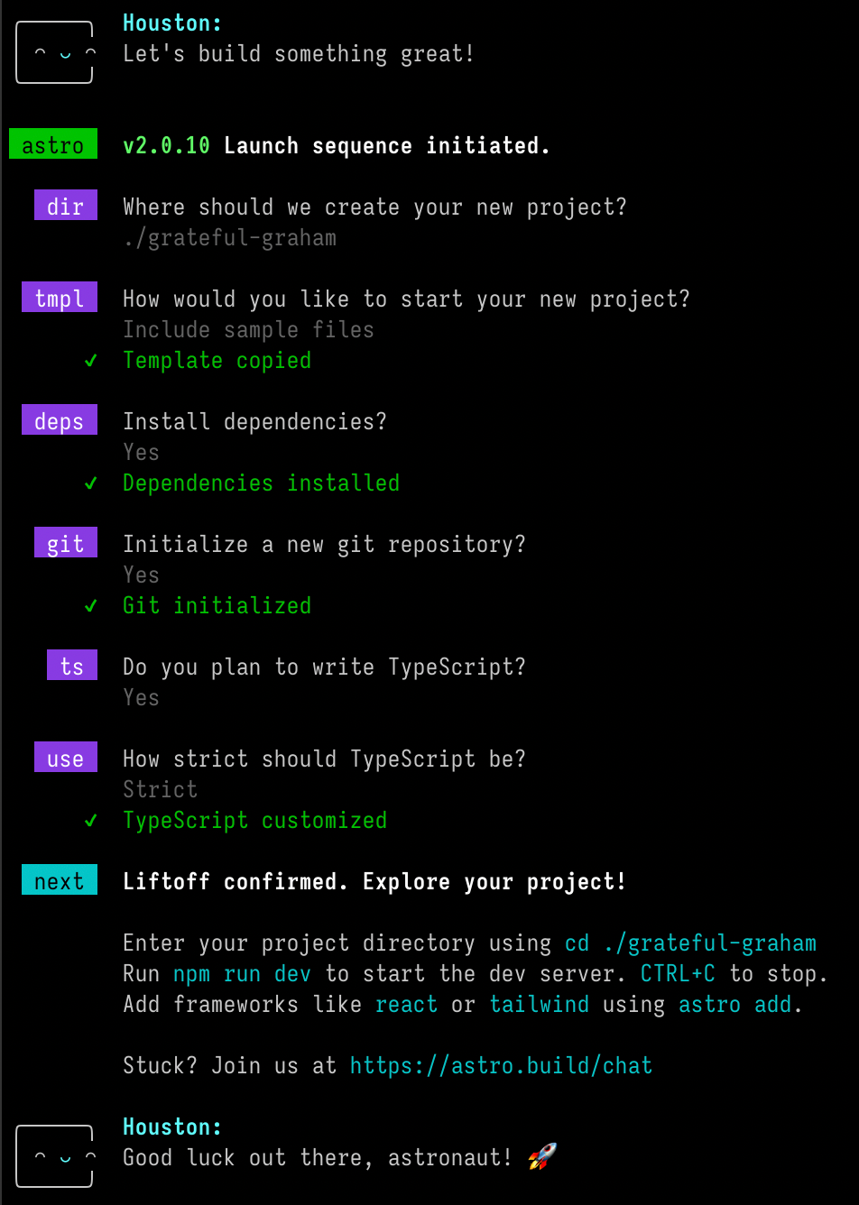 新しい create-astro